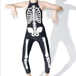 Bones Halter Jumpsuit Costume